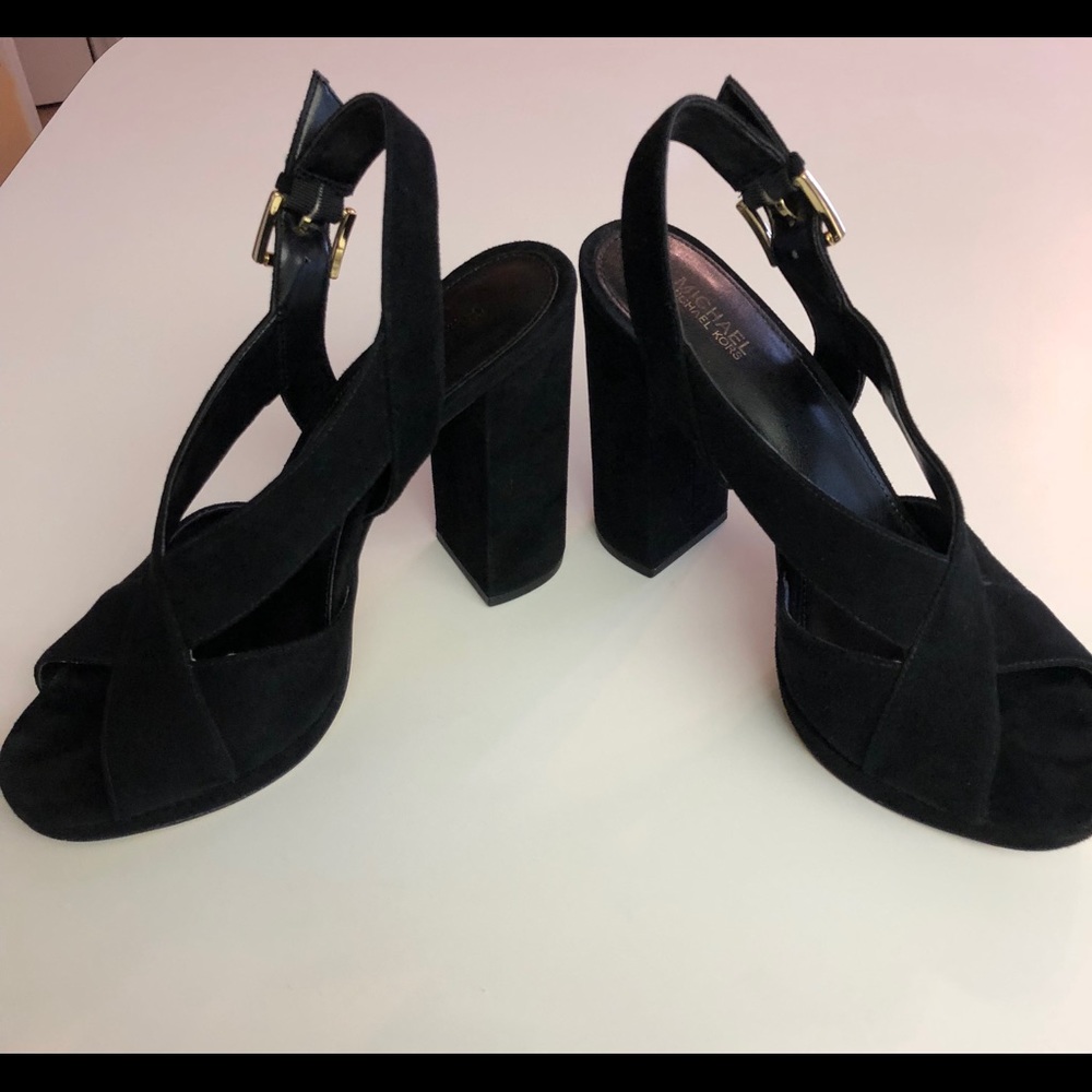 Michael Kors suede platform heels
